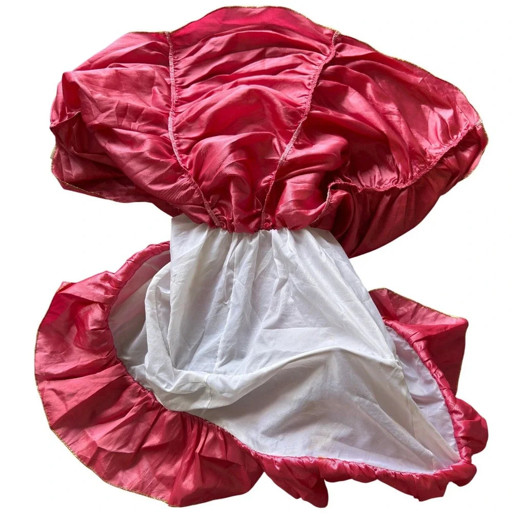 Pink Princess Costume Dress Gold Glitter Filigree Need Dry Clean Toddler Girls